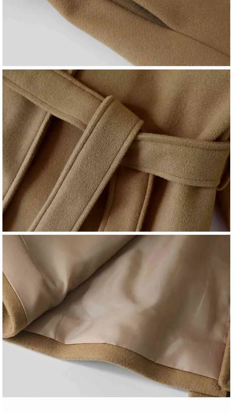 Wjczt Cotton Padded Thickened Winter Latest Korean Version Long Loose and Thin Wool Coat Women Autumn Woolen Coat Winter Clothing