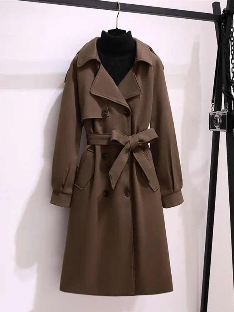 Wjczt Long Cotton Padded Woolen Coat Women's New Autumn and Winter Temperament High-end Woolen Coat Winter Women Coat Warm 2022 Coats