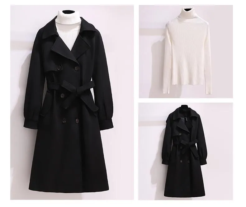 Wjczt Long Cotton Padded Woolen Coat Women's New Autumn and Winter Temperament High-end Woolen Coat Winter Women Coat Warm 2022 Coats