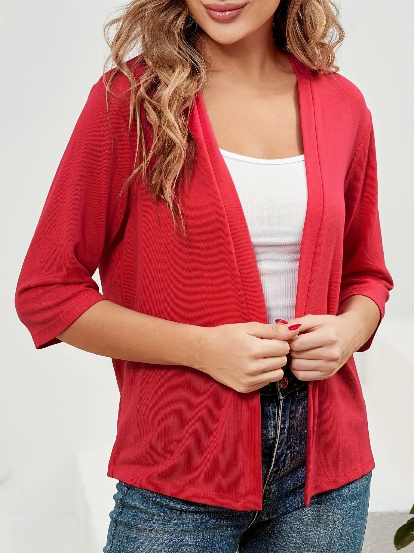 Womens Plus Size Open Front Thin Cardigan for Every Occasion