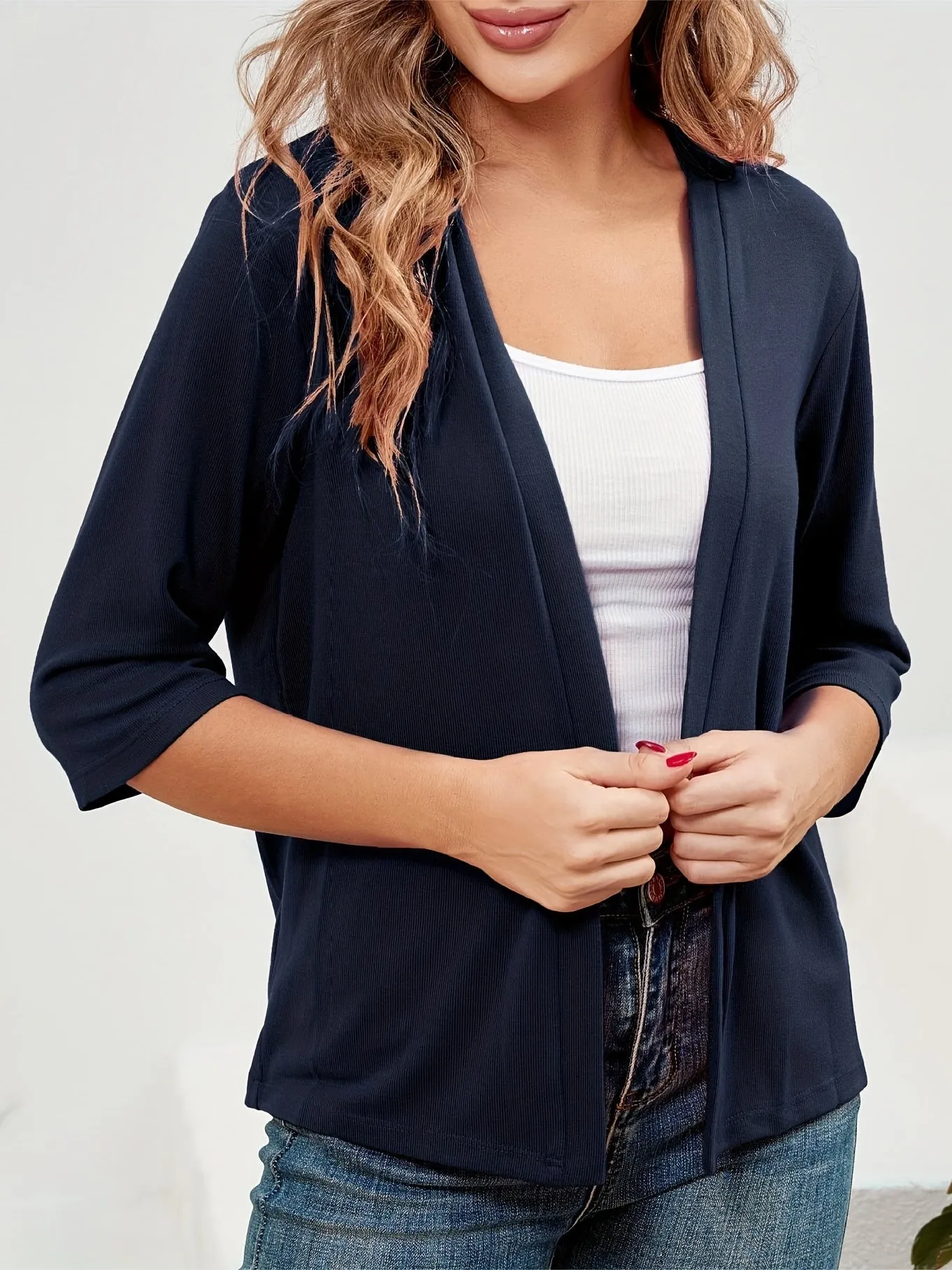 Womens Plus Size Open Front Thin Cardigan for Every Occasion