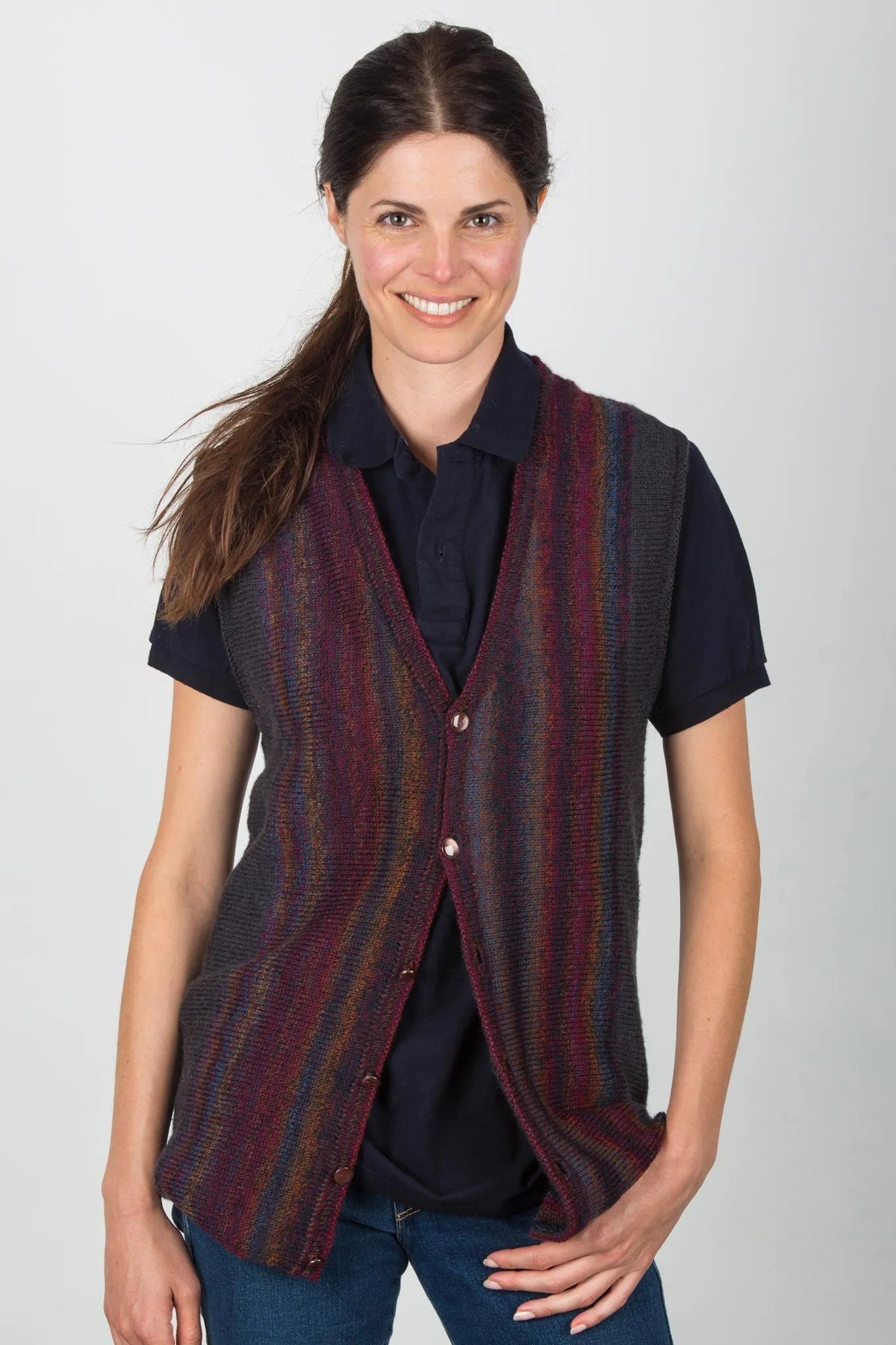 Zack Sideways Vest Designer Knitting Pattern